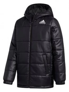 Image of Boys, adidas Youth Synthetic Jacket - Black/White, Size 7-8 Years
