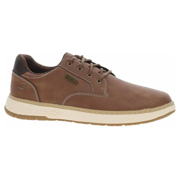 Image of Skechers Mens Garlan Pryor Waterproof Vegan Leather Shoes - UK 11 Brown male PS4285BRN11