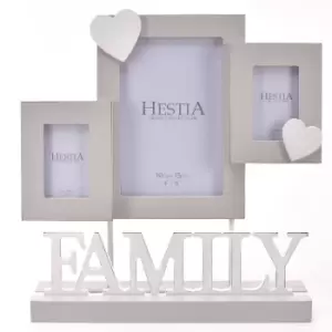 Image of 'Family' Heart Multi Aperture Photo Frame