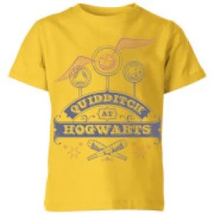 Image of Harry Potter Quidditch At Hogwarts Kids T-Shirt - Yellow - 5-6 Years - Yellow