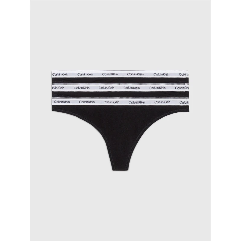 Image of Calvin Klein Modern Three-Pack Logo Stretch-Jersey Thongs - XL Black Underwear and Nightwear female 000QD5209EUB1 XL