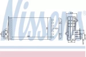 Image of Nissens Radiator Heat Matrix interior heating 72941