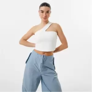 Image of Jack Wills Tech One Shoulder Top - Cream
