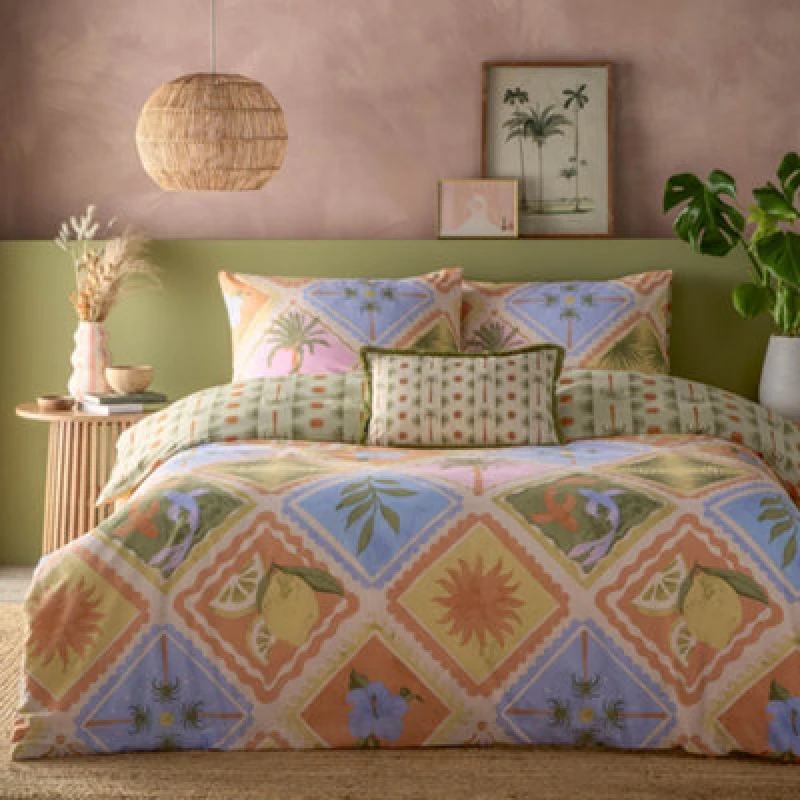 Image of Furn Furn Florala Printed Duvet Cover Set Size: Super King Multi Super King Unisex 5025532851482