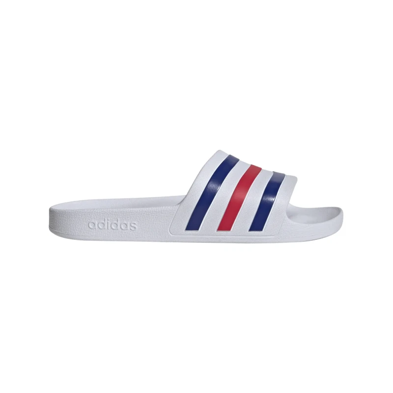 Image of adidas Adilette Aqua Slide Mens Wht/Red/Blue unisex 7 (40.7)