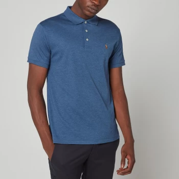 Image of Polo Ralph Lauren Mens Slim Fit Soft Cotton Polo Shirt - Derby Blue Heather - M