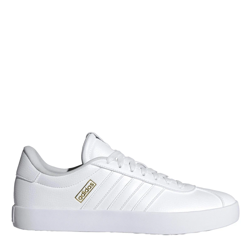Image of adidas VL Court 3.0 Shoes Mens Wht/Wht/Gold male 7 (40.7)