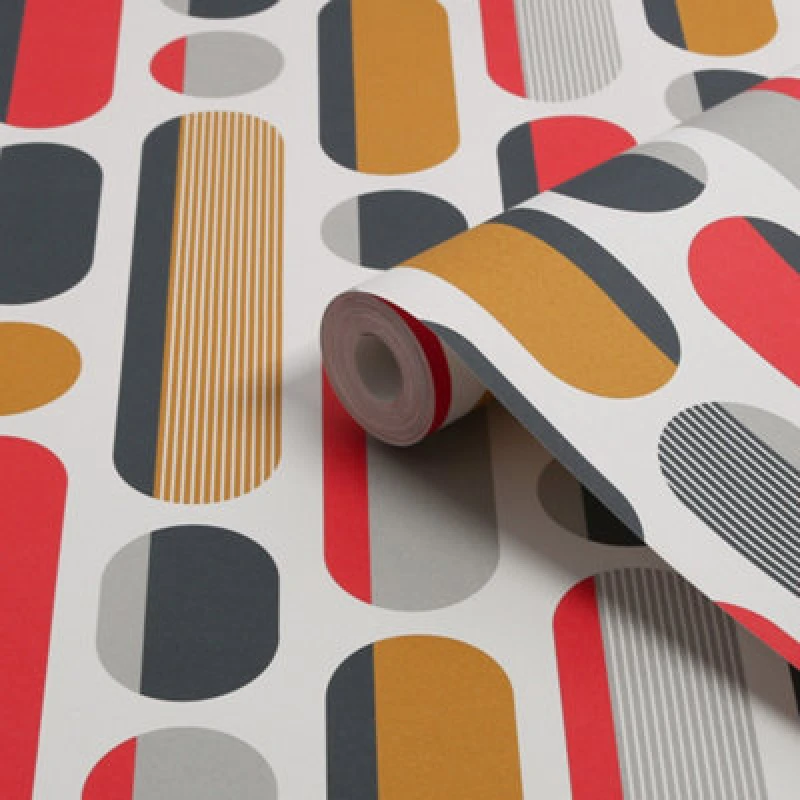 Image of Morse Wallpaper Red