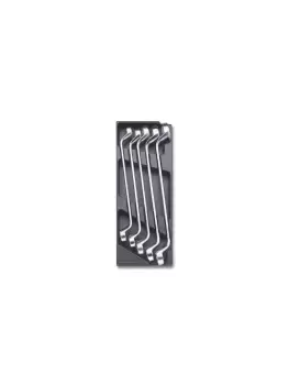 Image of Beta Tools T40 5pc Dbl End Offset Ring Spanner Set in Hard Tray for Roller Cabs