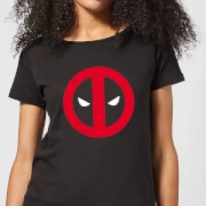 Image of Marvel Deadpool Clean Logo Womens T-Shirt - Black