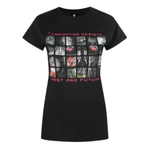 Image of Terminator Womens/Ladies Genisys Past And Future T-Shirt (S) (Black)
