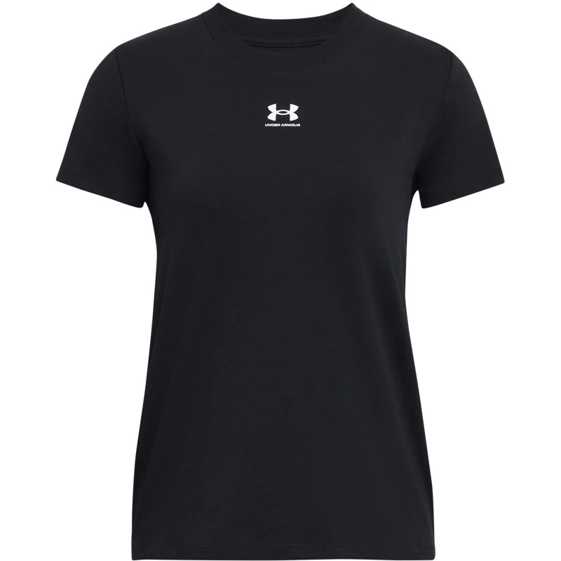 Image of Under Armour Womens Off Campus Core Short Sleeve T Shirt S- Bust 33.5- 35.5' Black White 1383648-001-S