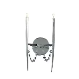Image of Zest Wall Lamp 2 Light G4 Polished Chrome/Crystal, NOT LED/CFL Compatible