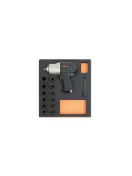 Image of Beta Tools M310 1/2" Dr Impact Wrench and Socket Set Soft Tray for Roller Cab
