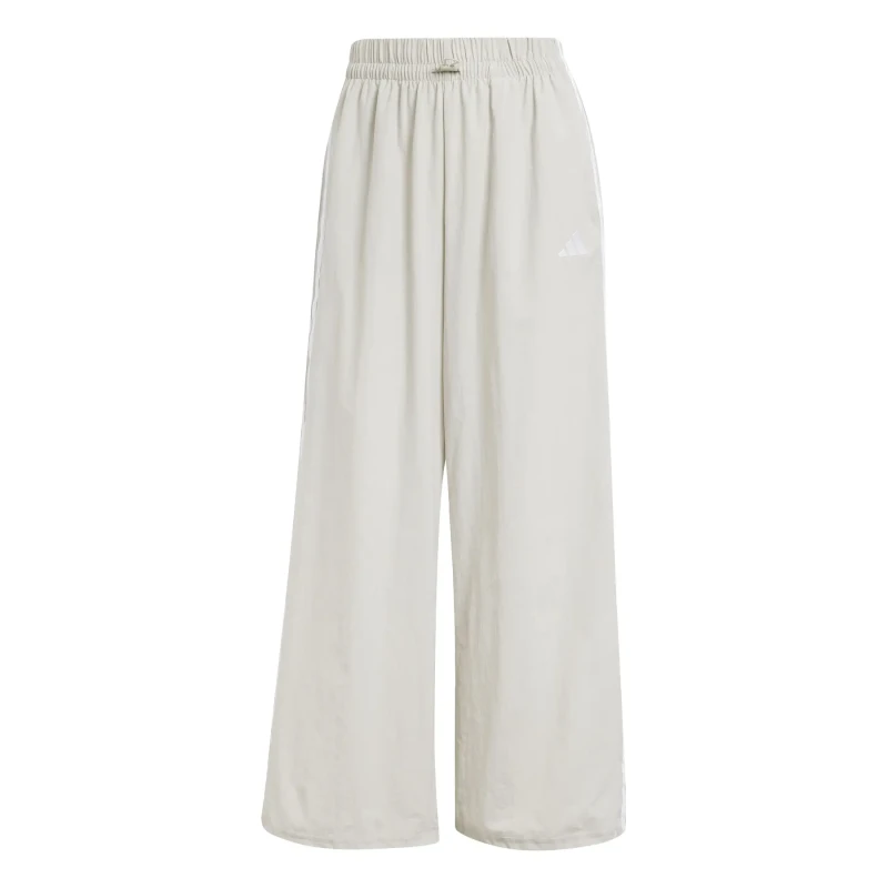 Image of adidas Essentials 3-Stripes Lifestyle Woven Parachute Tracksuit Bottoms Womens Alumina/White female XXL (24-26)
