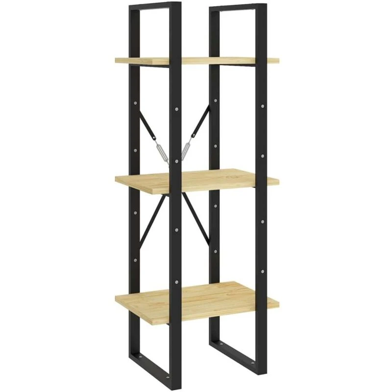 Image of VIDAXL 3-Tier Book Cabinet 40x30x105cm Solid Pinewood Vidaxl 8720286567821
