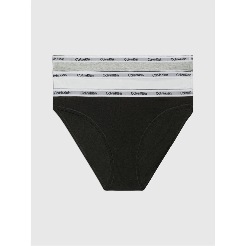 Image of Calvin Klein Modern Logo Stretch Cotton Bikini Briefs - XL Multi Underwear and Nightwear female 000QD5207EMPI XL