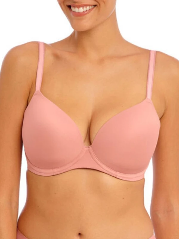 Image of Freya Womens Undetected T-Shirt Bra in Pink Size: 34H Pink Female 34H