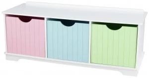 Image of KidKraft Nantucket Storage Bench Pastel