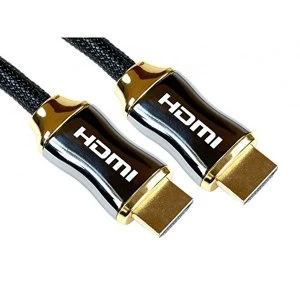 Image of 2m HDMI Cable / Braided / Full Metal Shielded Hood