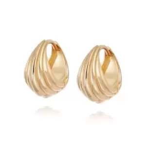 Image of Daisy London 18ct Gold Plate Palm Wrap Huggie Earrings 18ct Gold Plate