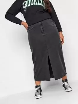 Image of Yours Acid Wash Skirt Black, Size 14, Women