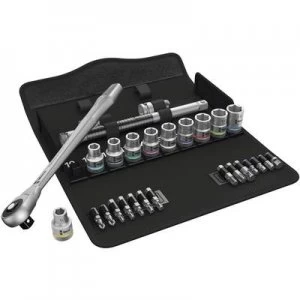 Image of Wera Zyklop Metal 8100 SC 7 Bit set Metric 1/2 (12.5 mm) 28 Piece 05004077001