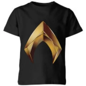 Image of Aquaman Symbol Kids T-Shirt - Black - 11-12 Years