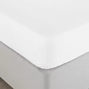 Image of Bamboo 200 Thread Count Fitted Bed Sheet White