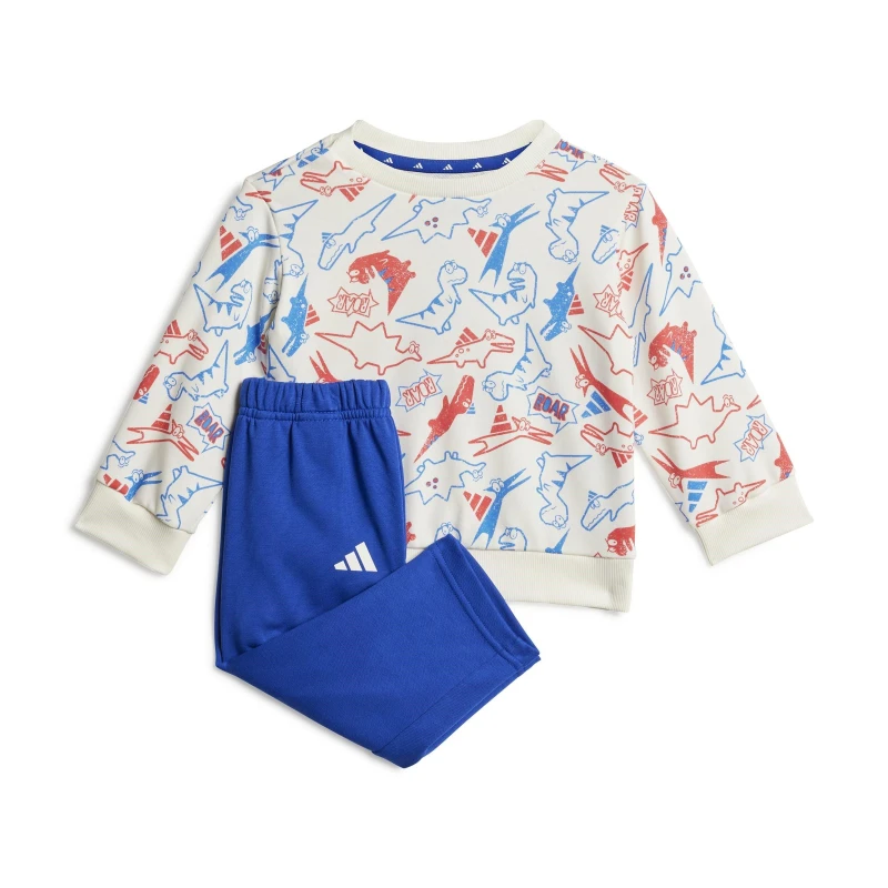 Image of adidas Seasonal Essentials Adiraptor French Terry Jogger Set Babies Blue Print unisex 3-6 Months