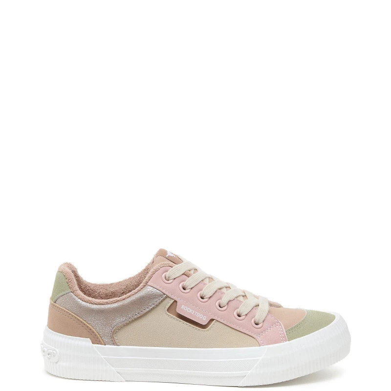 Image of Rocket Dog Womens Cheery Blocked Trainers UK Size 8 (EU 41) Taupe RKD280-TAUPE-8