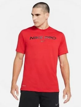 Image of Nike Training Pro T-Shirt, Red, Size XL, Men
