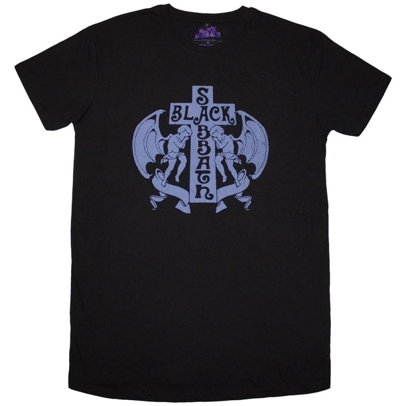 Image of Black Sabbath Black Sabbath Men Angels T-Shirt Dress in Black Size: Small Black S Male 5063806639206