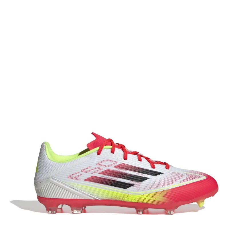 Image of adidas F50 League Adults Firm Ground Football Boots White/Red male 8.5 (42.7)