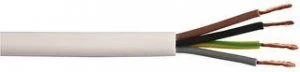 Image of Zexum 0.5mm 4 Core PVC Flex Cable White Round 2184Y - 1 Meter