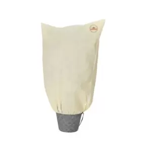 Image of Gardebruk Winter Frost Protection Zipped Fleece Hood Bag For Potted Garden Plants Beige Different Sizes 1x0,8m (de)