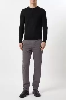 Image of Mens Slim Fit Charcoal Chino Trousers