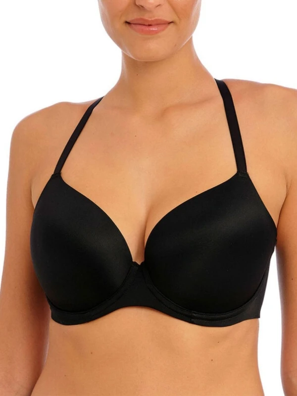 Image of Freya Womens Undetected T-Shirt Bra in Black Size: 38DD Black Female 38DD