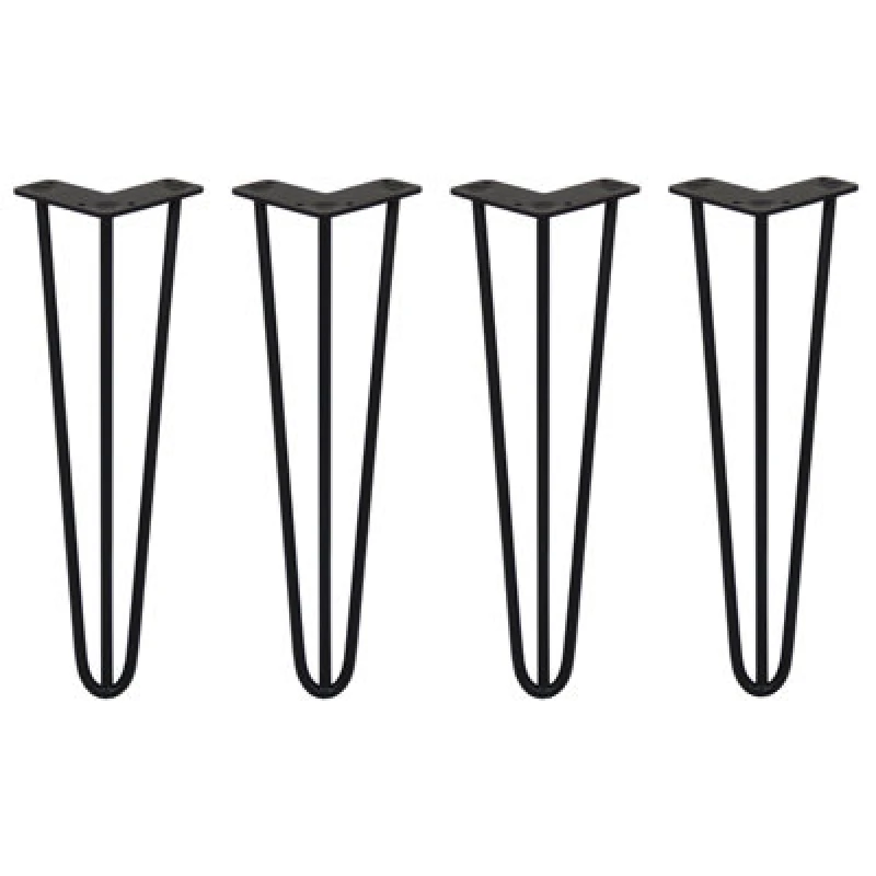 Image of MonsterShop 4 X Hairpin Leg - 16 - Black - 3 Prong - 10M