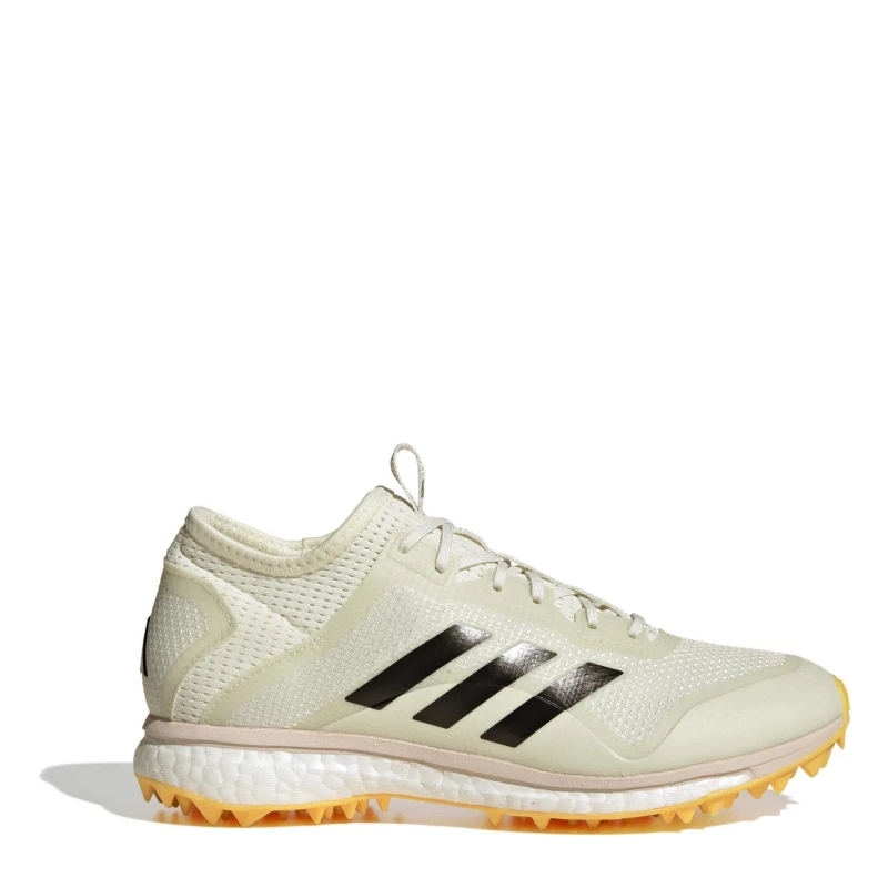 Image of adidas Womens Fabela X Empower Indoor Hockey Shoes Ivory/Blk/Spark female 3.5 (36)