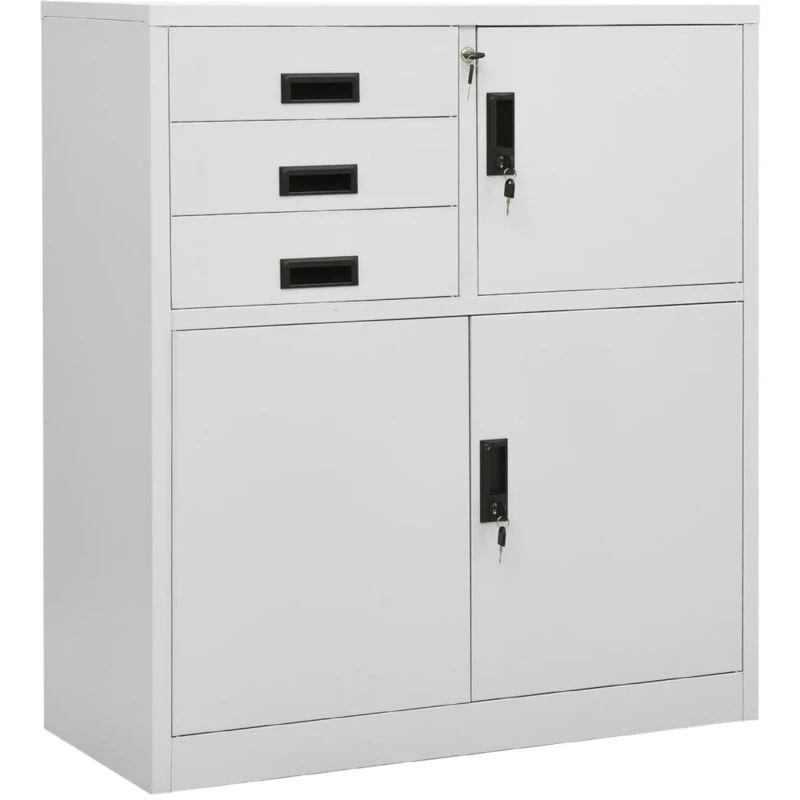Image of VIDAXL Office Cabinet Light Grey 90x40x102cm Steel Vidaxl 8720286566152