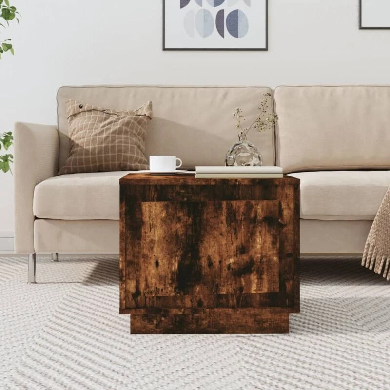Image of VIDAXL Coffee Table Smoked Oak 51x50x44cm Engineered Wood Vidaxl 8720845794552