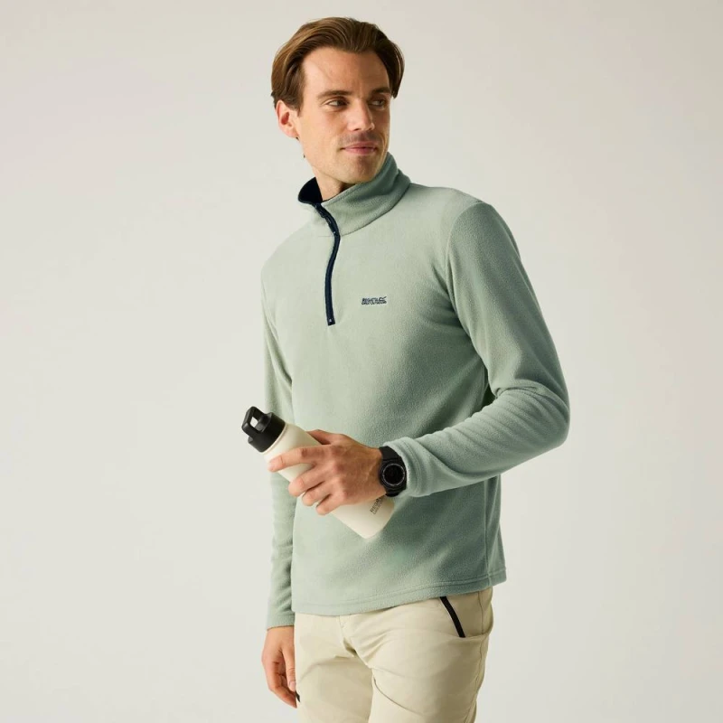 Image of Regatta Mens Thompson Lightweight Half Zip Fleece in Mint Size: XL Mint Male XL