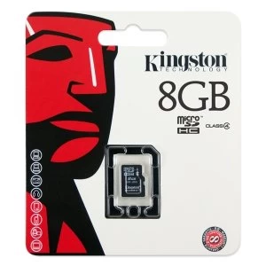 Image of 8GB microSDHC Class 4 Flash Card Single Pack wo Adapter SDC48GBSP