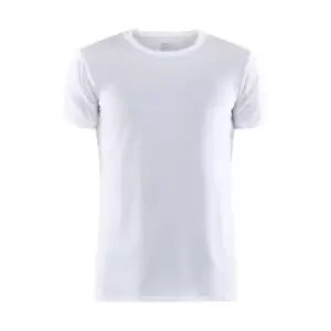 Image of Craft Mens Essential Core Dry Short-Sleeved T-Shirt (S) (White)