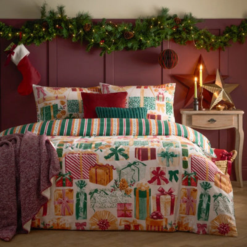 Image of Furn Furn All Wrapped Up Reversible Printed Duvet Cover Set Size: Super King Multi Super King Unisex 5025532836915