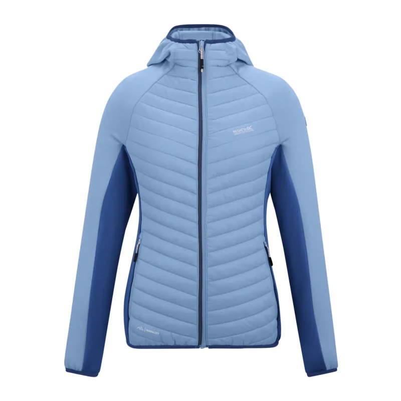 Image of Regatta Womens Andreson Stretch Water-Repellent Hybrid Quilted Jacket in Baby Blue Size: 16 Baby Blue Female 16