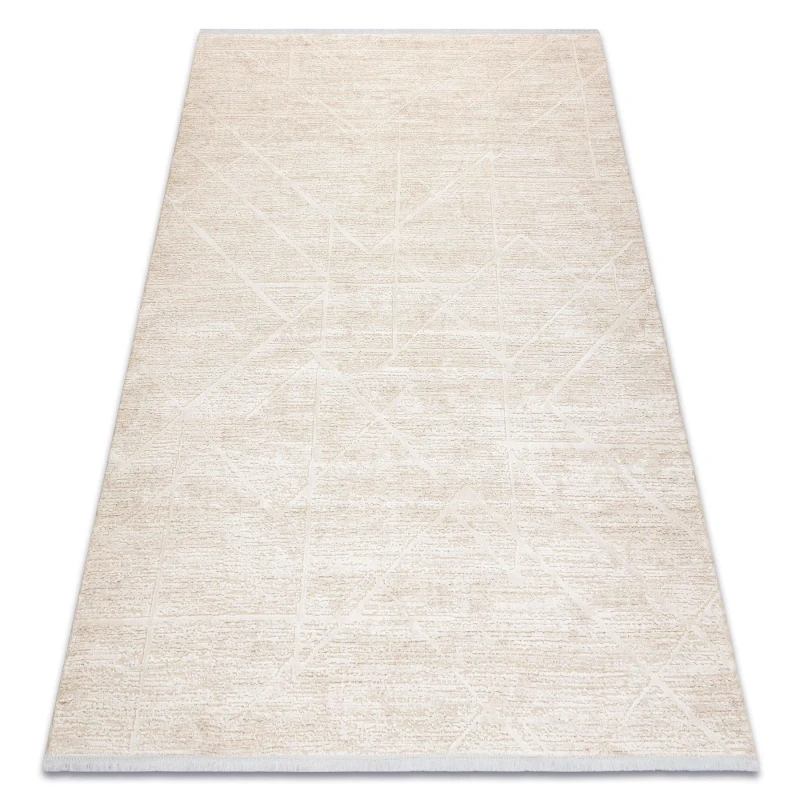 Image of RugsX Modern Carpet Duke 51533 Cream - Geometric, Structured, Very Soft, Fri 80X150 Cm
