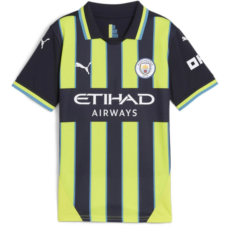 Image of Puma Manchester City Away Shirt 2024 2025 Juniors - Yellow Yellow 9 - 10 Years