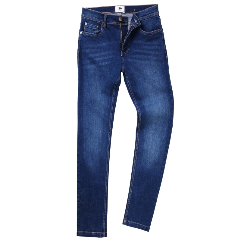 Image of AWDis AWDis Men So Denim Max Slim Fit Jeans in Dark Blue Size: 34R Dark Blue 34R Male 5057520122380